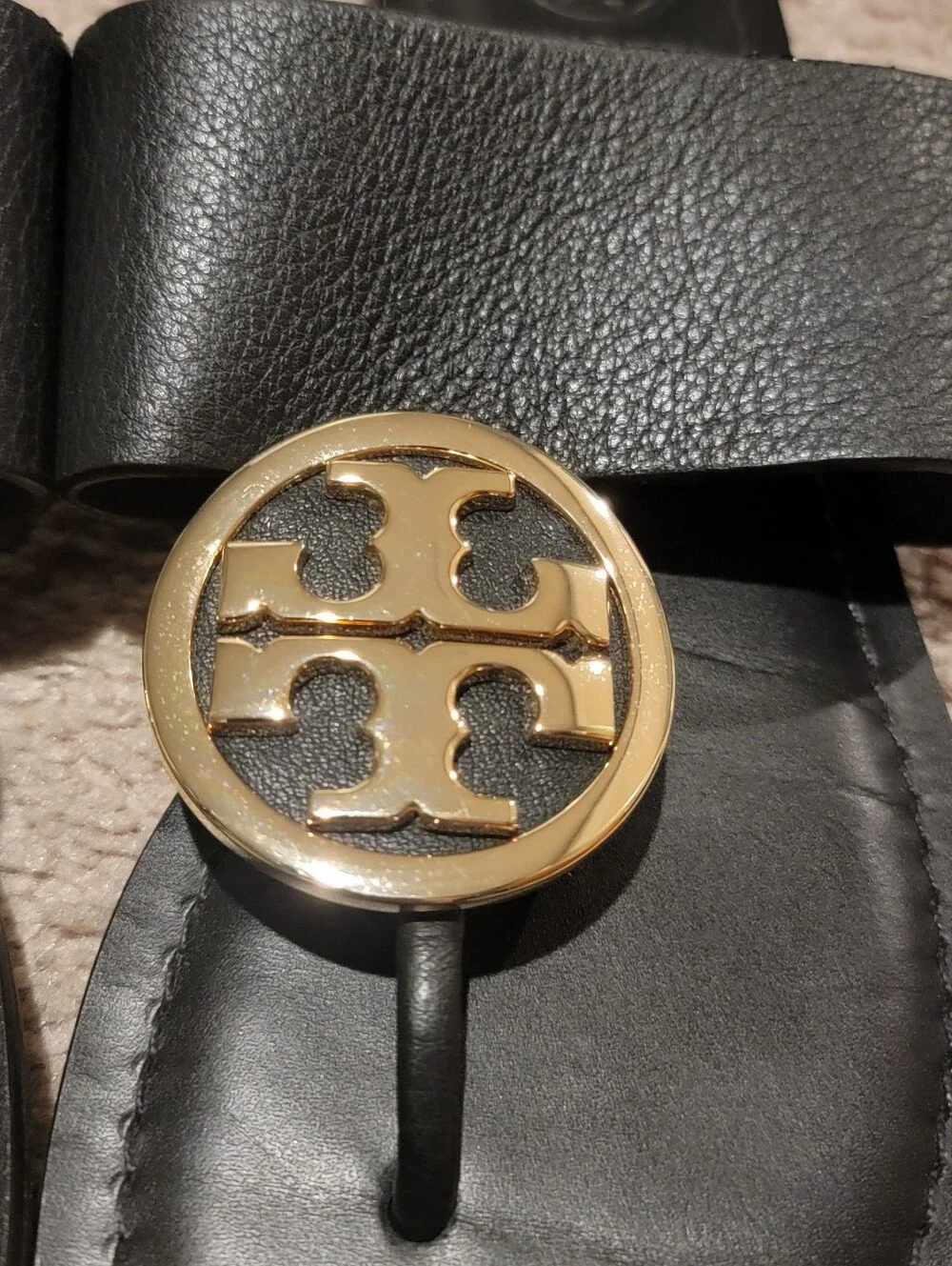 Tory Burch Benton Bands Sandals Black Size 7.5
